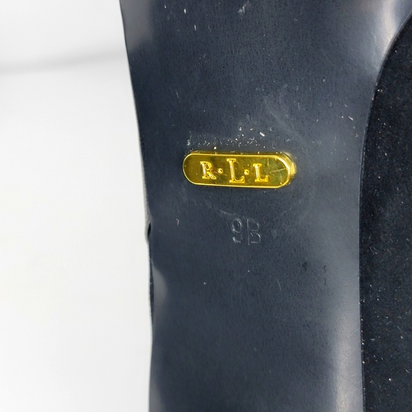 Lauren Ralph Lauren Black Leather Booties Size 9B #1293 - Picture 6 of 10